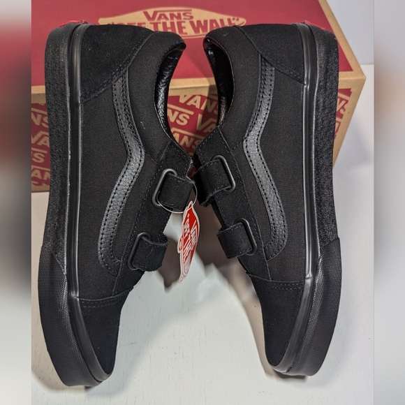 Vans Old Skool Velcro Blk/Blk Shoes - Picture 7 of 11